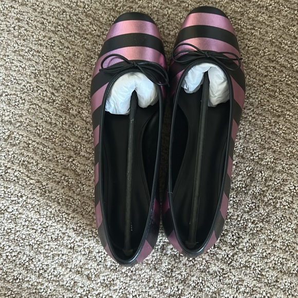 Maeve Pink and Black Striped Ballet Flats - Picture 3 of 4